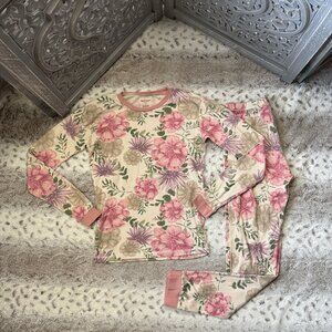 Burt's Bees Kids pastel floral pajama set girls size 12 feminine girlhoodcore